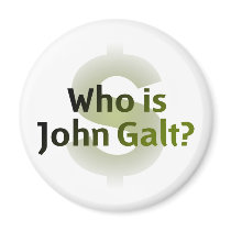 Who Is John Galt? Money Symbol Fridge Magnet