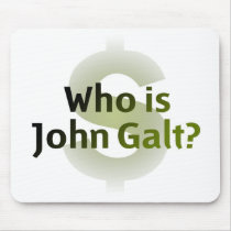 Who Is John Galt? Money Symbol Mouse Pads