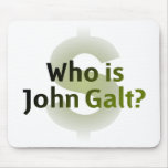 Who Is John Galt? Money Symbol mousepads