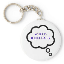 WHO IS JOHN GALT? Thought Cloud Keychain