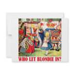 WHO LET BLONDIE IN? invitations