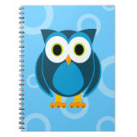 Who? Mr. Blue Owl - Blue Circles Notebook