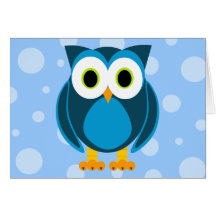 Who? Mr. Owl Cartoon Card