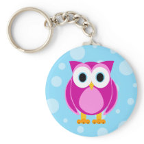 Who? Mrs. Owl Cartoon Keychains
