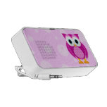 Who? Mrs. Pink Owl Pink Bubble Background PC Speakers