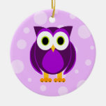 Who? Mrs. Purple Owl Ornaments