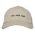 who needs logos embroidered hats