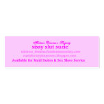 WHO NEEDS SUZIE's SERVICE? business cards