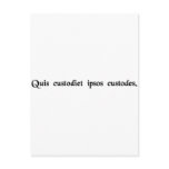 Who shall guard the guards? postcards