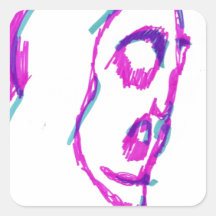 WhoamI Square Sticker