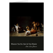"Whoever You Are, Here Is Your Master", by Gerome Greeting Card