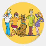 Whole Gang 14 Mystery Inc Round Sticker