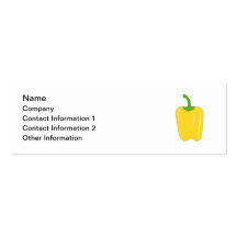 Whole Yellow Bell Pepper. Business Card Template