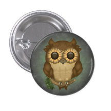 Whoolio The Cute Owl Round Buttons