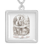 Whooo Are You? Alice Caterpillar Wonderland Personalized Necklace