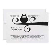 Whooooo's expecting MOD owl silhouette on branch