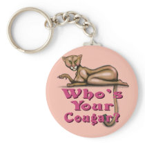Who's Your Cougar Keychain