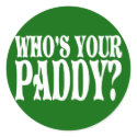 Who's Your Paddy stickers