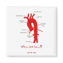 Why..Aorta....!! 2" fridge  magnet