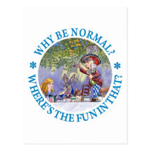 WHY BE NORMAL? POSTCARD