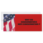 Why do conservatives hate conservation rack card