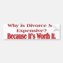 Why is Divorce so Expensive Bumper Stickers