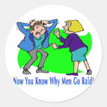 Why Men Go Bald Stickers