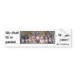 Why punish the Dogs? bumper stickers