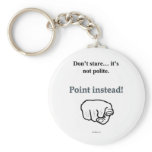 Why Stare When You Can Point keychains