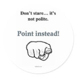 Why Stare When You Can Point stickers