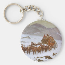 Why the Mail Was Late by O. E. Berninghaus Keychain
