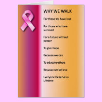 Why We Walk for a Cure cards