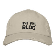 WHY WINE BLOG EMBROIDERED BASEBALL CAP