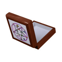 Wiccan Star and Butterflies Jewelry Box
