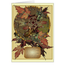 Wiccan Wheel With Pentacle Greetings or Note Cards