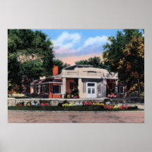 Wichita Kansas Riverside Park Lion and Monkey Hous Poster
