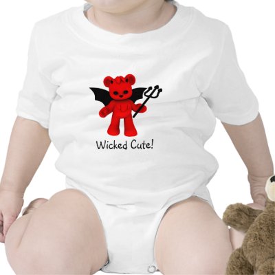 Wicked Cute Teddy Bear Baby Onesie by mariannegilliand