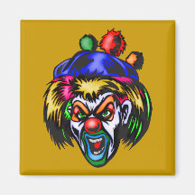 Wicked Evil Clown Fridge Magnets