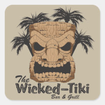 Wicked Tiki Bar Stickers