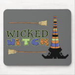 Wicked Witch Stockings Boot Broom Stick mousepads
