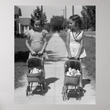 Wicker Doll Buggy, 1941 Posters