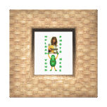 Wicker illusion photo frame Square canvas print canvas prints