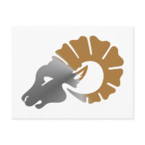 Widder ram Aries Postkarte