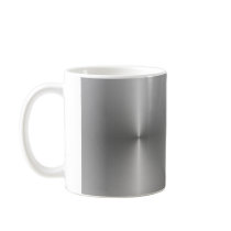 wide circular steel coffee mug