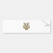Wide Eyes Owl Bumper Stickers