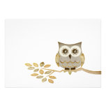 Wide Eyes Owl in Tree Invitation