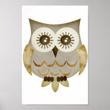 Wide Eyes Owl Poster