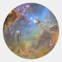 Wide-Field Image of the Eagle Nebula Round Stickers