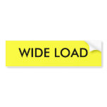 WIDE LOAD bumper stickers