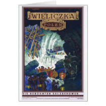 Wieliczka Polen / Poland Travel Salt Mine Art Greeting Cards